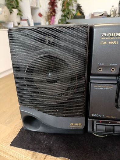 Aiwa CA W51 Dual Cassette Recorder Radio Boombox HI Speed Dubbing W EQ