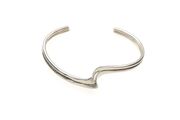925 Vintage Sterling Silver Modernist Cuff Bangle