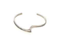925 Vintage Sterling Silver Modernist Cuff Bangle
