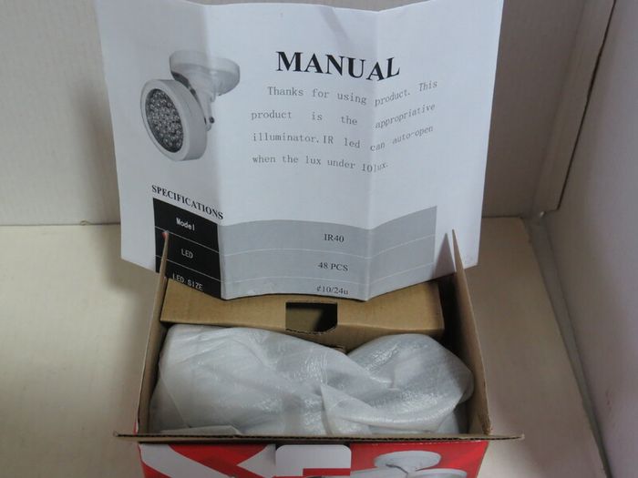 NEW >> 48 LED Waterproof Infrared Night Vision Light for Security CCTV Camera
