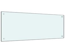 Kitchen Backsplash White 100 x 40 cm Tempered Glass