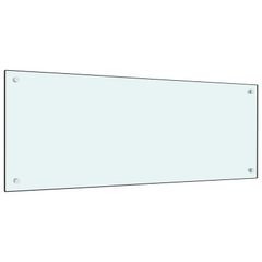 Kitchen Backsplash White 100 x 40 cm Tempered Glass