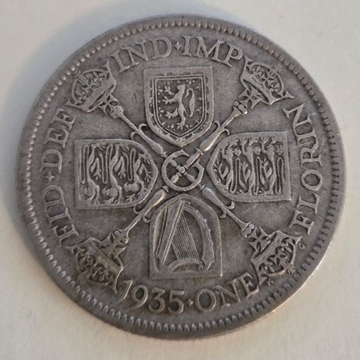 5x .5 Silver Florins 1920 - 1945 Coins 2 Shilling 1 Shilling 6 Coins.