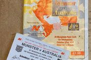 Very Rare 1992 Munster v Australia - Programme &amp; Match Ticket