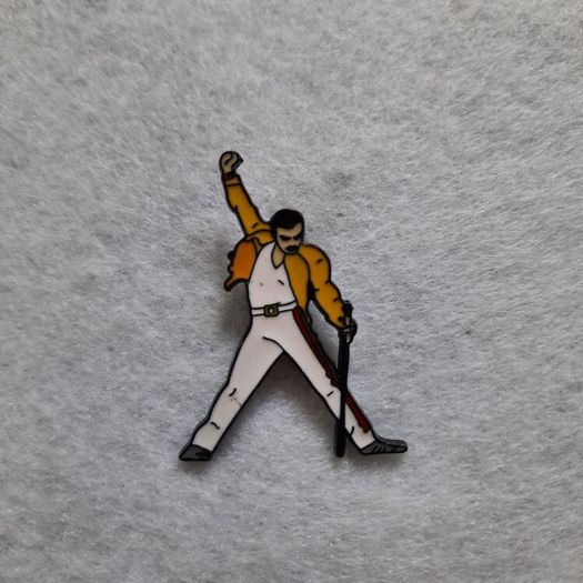 Freddie Mercury Enamel Pin, Queen, Bohemian Rhapsody Lapel Badge Wembley 86