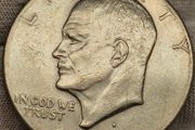 USA United States 1974 D Eisenhower 1 Ike Dollar Apollo 11 Moon  Landing