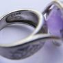 Vintage 80s Sterling Silver 925 Amethyst Quartz Gecko Statement Ring Size T - 11,65g Image 10