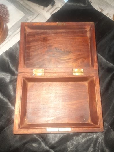 A Beautiful Old Brass and Wooden Jewellery Storage Box
