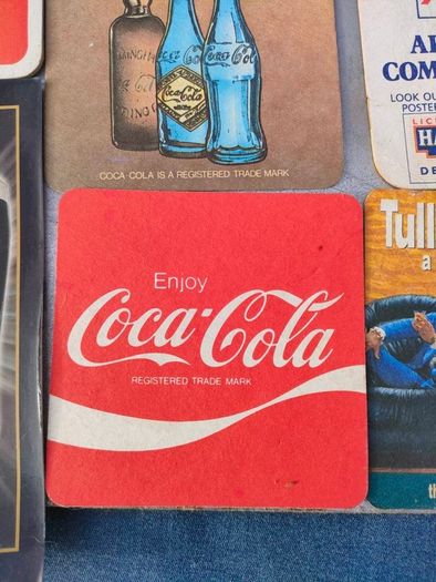 Vintage beer mat collage
