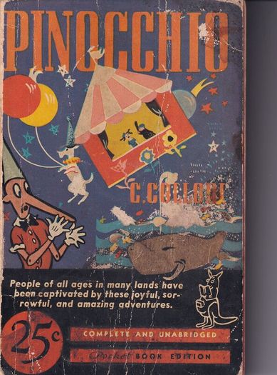 Pinocchio 6th Print 1940 Pocket Books New York