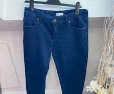No2moro Premium Dark Blue Wash Stretch Denim Jeans UK 16