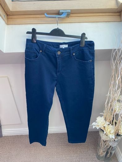 No2moro Premium Dark Blue Wash Stretch Denim Jeans UK 16
