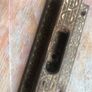 Antique door sliding bolt 1876, a Kenrick & sons bronze/brass door bolt Image 7