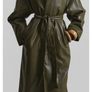 Topshop green vinyl trench coat Image 5