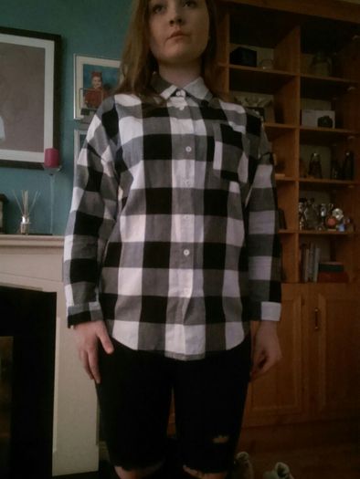 Ladies Checkerboard Shirt. Size 12