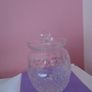 Cut glass lidded jar,Glass jar, Storage,Home decor,Gift Image 9