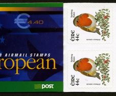 2002 Ireland Robin Self-adhesive Definitive Stamp Booklet Mint Never Hinged (MNH)