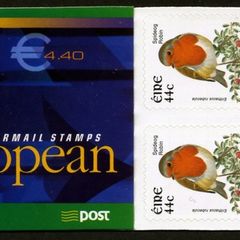2002 Ireland Robin Self-adhesive Definitive Stamp Booklet Mint Never Hinged (MNH)