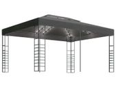 Gazebo with String Lights 3x4 m Anthracite