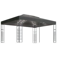 Gazebo with String Lights 3x4 m Anthracite