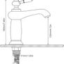 Luxury Victorian Basin Mixer Taps Chrome Mono Bathroom Cloakroom Sink Tap Hot and Cold Classic Faucet (Chrome) Image 5