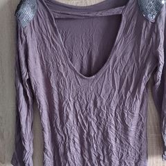 Grey Top with Sequins Fits 6/8/10