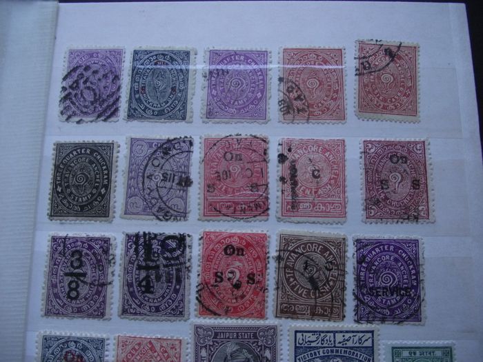 A nice collection of Stamps from India, presented in the album