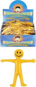 NEW SALE | 12 x Smiley Yellow Men Man Stretchy Stretchies Party Bag Fillers Favours Toys