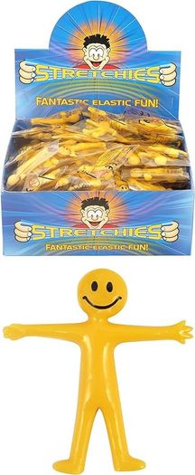 NEW SALE | 12 x Smiley Yellow Men Man Stretchy Stretchies Party Bag Fillers Favours Toys