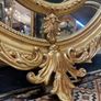 FLASH SALE ! Was 550 now 475 ! Large Ornate Gilt Wood Oval Mirror. A Statement Piece. Image 2