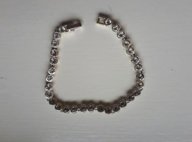 Silver imitation diamond bracelet