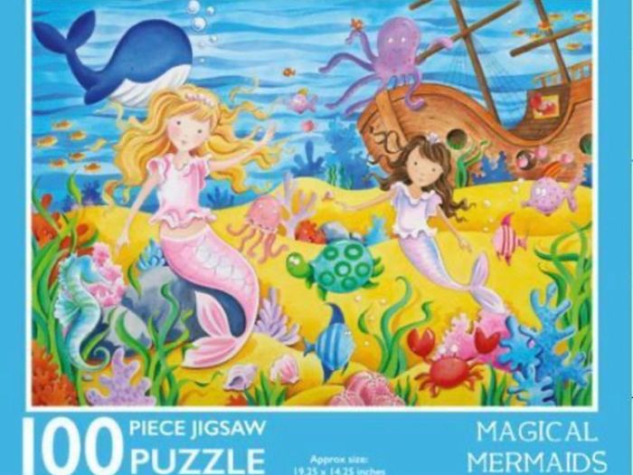 Magical Mermaid 100 Piece Jigsaw Puzzle EUC