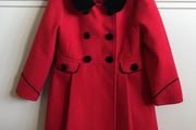 Dunnes Christmas Red Girls Coat Age 3-4