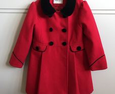 Dunnes Christmas Red Girls Coat Age 3-4