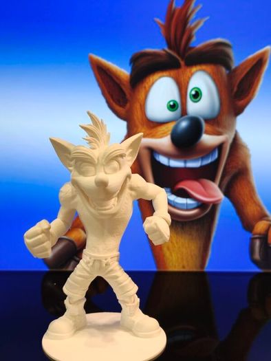 3D Printed Crash Bandicoot (PS1) Figurine