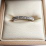 Vintage 925 Sterling Silver Eternity Ring with Clear Stones size M - 2,2g Image 2