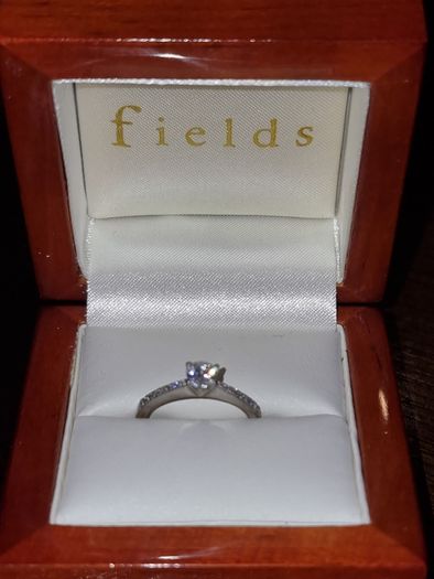 Engagement Diamond Ring: 18ct White Gold .40ct Diamond CERTIFIED