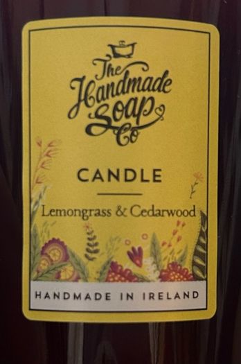 The Handmade Soap Company Lemongrass & Cedarwood Scented Soy Small Candle