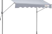 Balcony awning 3x1.2m folding arm awning height adjustable from 2.2 to 3.1m clam