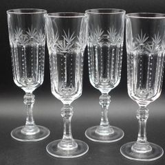 Vintage Nachtmann Cora Crystal Champagne Flutes - Set of 4