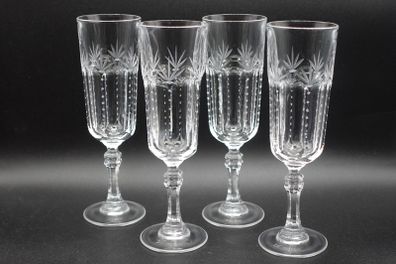 Vintage Nachtmann Cora Crystal Champagne Flutes - Set of 4