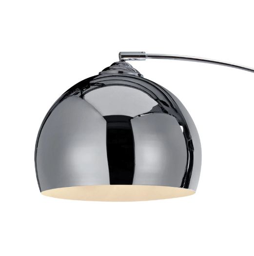 Chrome Arc Over Reach Lamps. Marble base. (Pair)