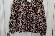 BNWT Leopard Print Blouse From French Brand Kilky Size Large