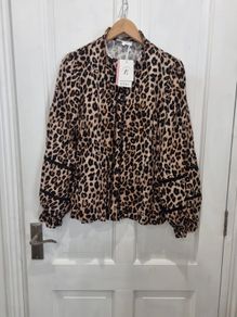 BNWT Leopard Print Blouse From French Brand Kilky Size Large