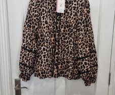 BNWT Leopard Print Blouse From French Brand Kilky Size Large
