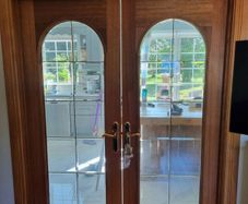 Interior solid wooden glass doors