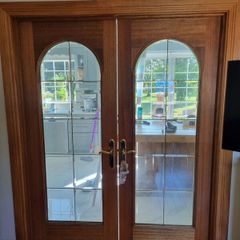 Interior solid wooden glass doors