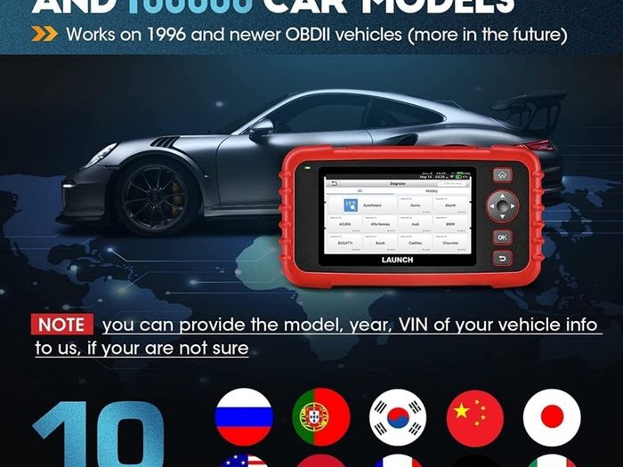 2026 Launch CRP123X v3.0 is the 4-System Diagnostic Code Reader For Engine, ABS, Airbags and Automatic Transmission. Has 7 Service Functions: Oil Reset, SAS Reset, Elec. Throttle Adaptation, ABS Bleeding, BMS Reset, DPF Regen.for cars and vans