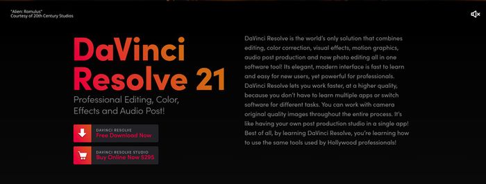 Blackmagic Design  DaVinci Resolve 21 Studio (Activation Card)