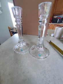 Set Of 2 Killarney Crystal Candle Holder.